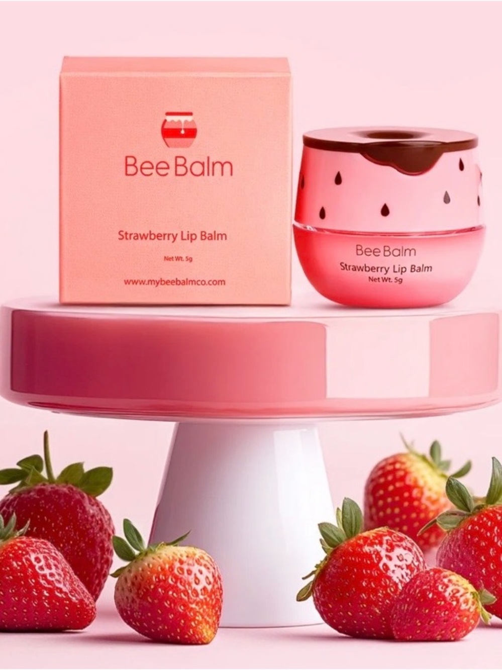Bee Balm strawberry lip balm This is the original not from Temu!